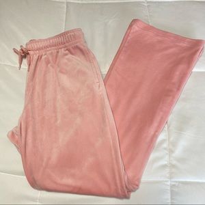 Pink Colsie Velour Flare Lounge Pants / Velvet Pants